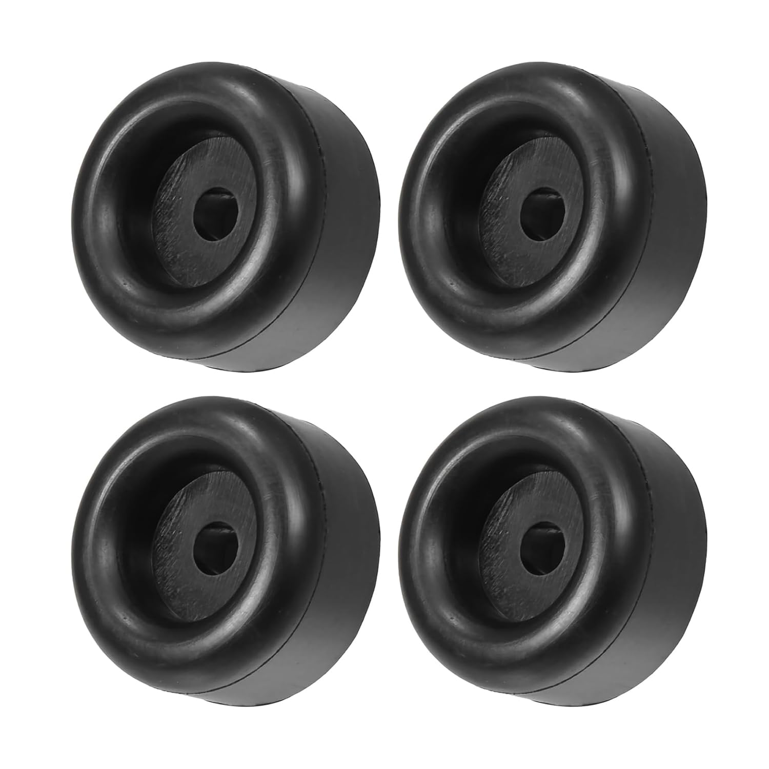 BEANPRECOY 4 Pcs 2.5" Trailer Ramp Door Rubber Bumpers, Round Rubber Bump Stops,