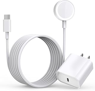 Fast Charger for Apple Watch Charger, USB C iPhone Watch Charger Plug Adapter & Long 6.6FT iWatch Portable Wireless Fast Charging Cable Cord Compatible with Apple Watch Series 10/9/8/7/SE/6/5/4/3/2/1