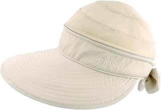 XIAOHAWANG Women Sun Visor Hats UPF 50+ Wide Brim Summer Caps UV Protection Ponytail Hat Detachable Beach Cap