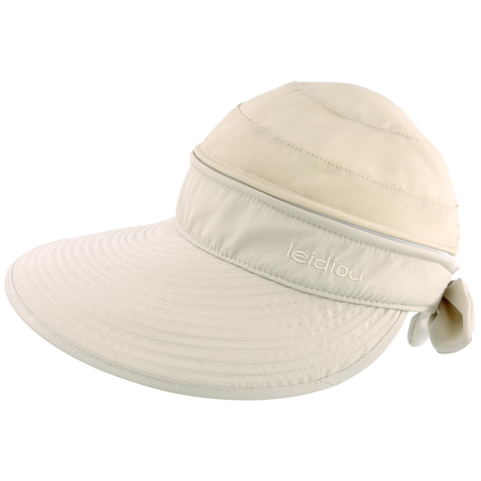 XIAOHAWANG Women Sun Visor Hats UPF 50+ Wide Brim Summer Caps UV Protection Pony