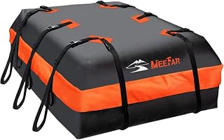 Car Roof Bag Rooftop Cargo Carrier Bag Waterproof 20 Cubic Feet roof Cargo | Soft Shell Luggage Bag for All Cars with/Without Rack,Includes Anti-Slip Mat, 10 Reinforced Straps, 6 Door Hooks, Lock