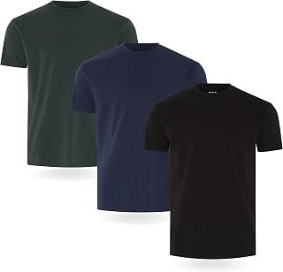 FM London 3/5 Pack Men's 100% Cotton Premium Quality T-Shirts