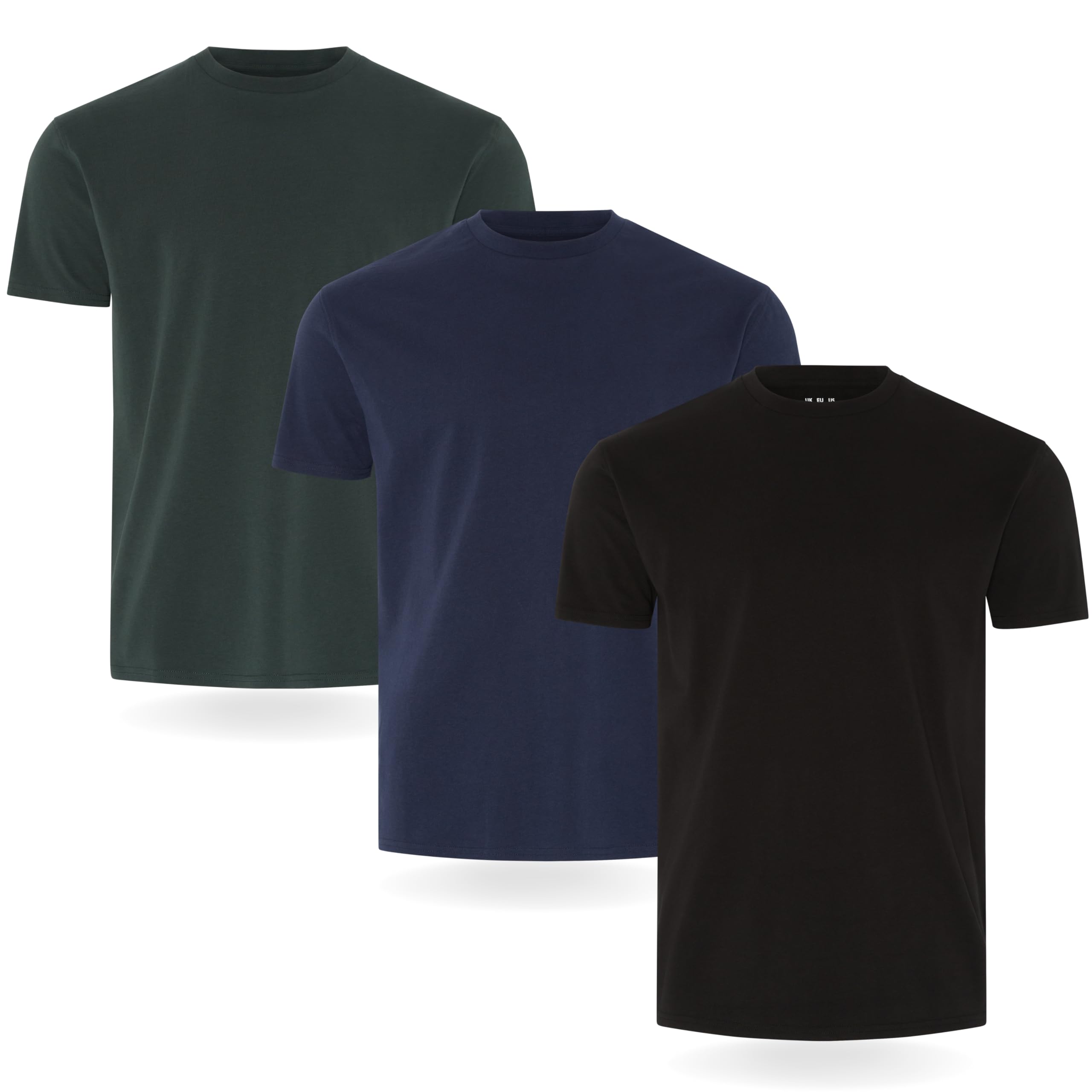 FM London 3/5 Pack Men's 100% Cotton Premium Quality T-Shirts