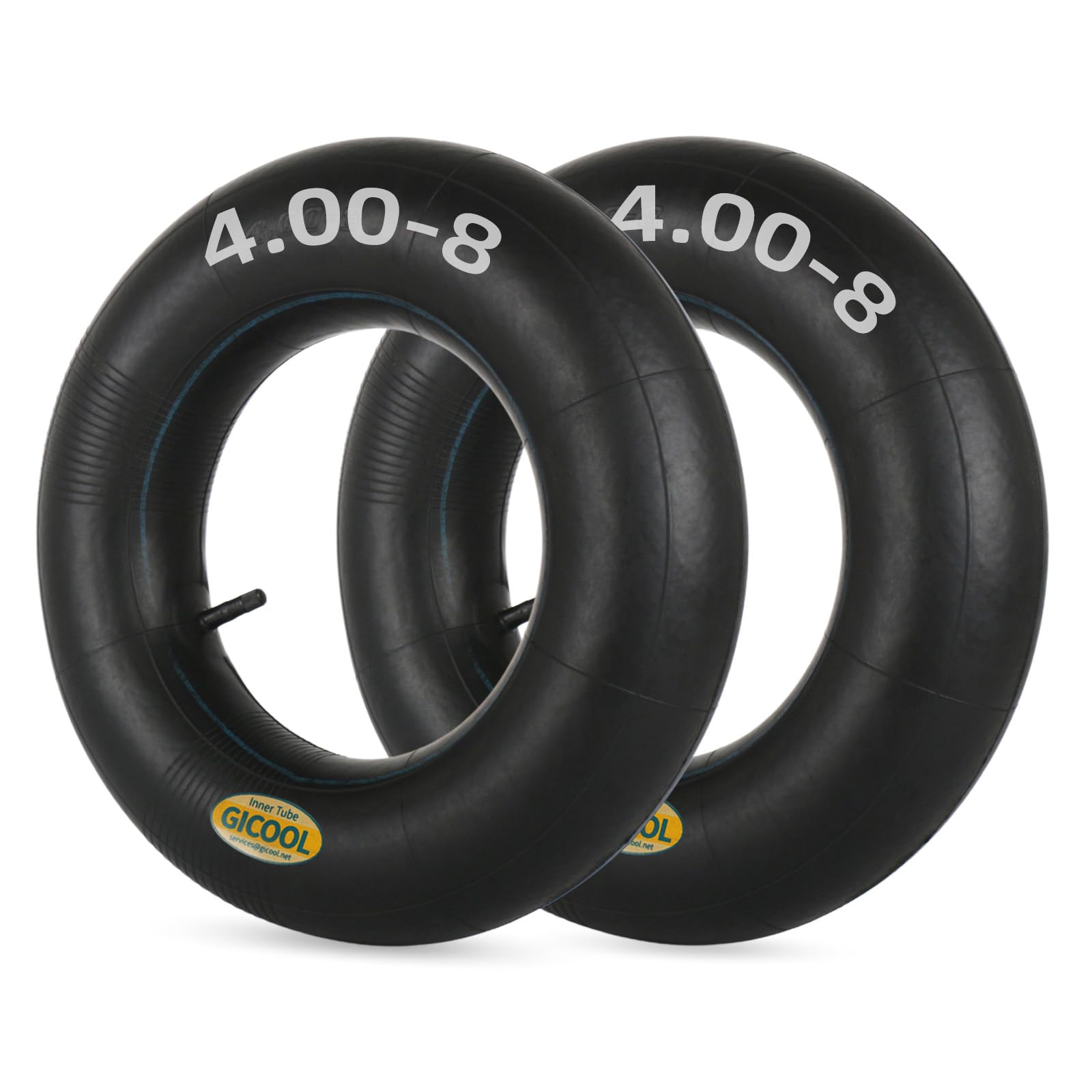 GICOOL 4.80/4.00-8 Wheelbarrow Inner Tubes with TR-13 Valve Stem, 2 Pack | Heavy
