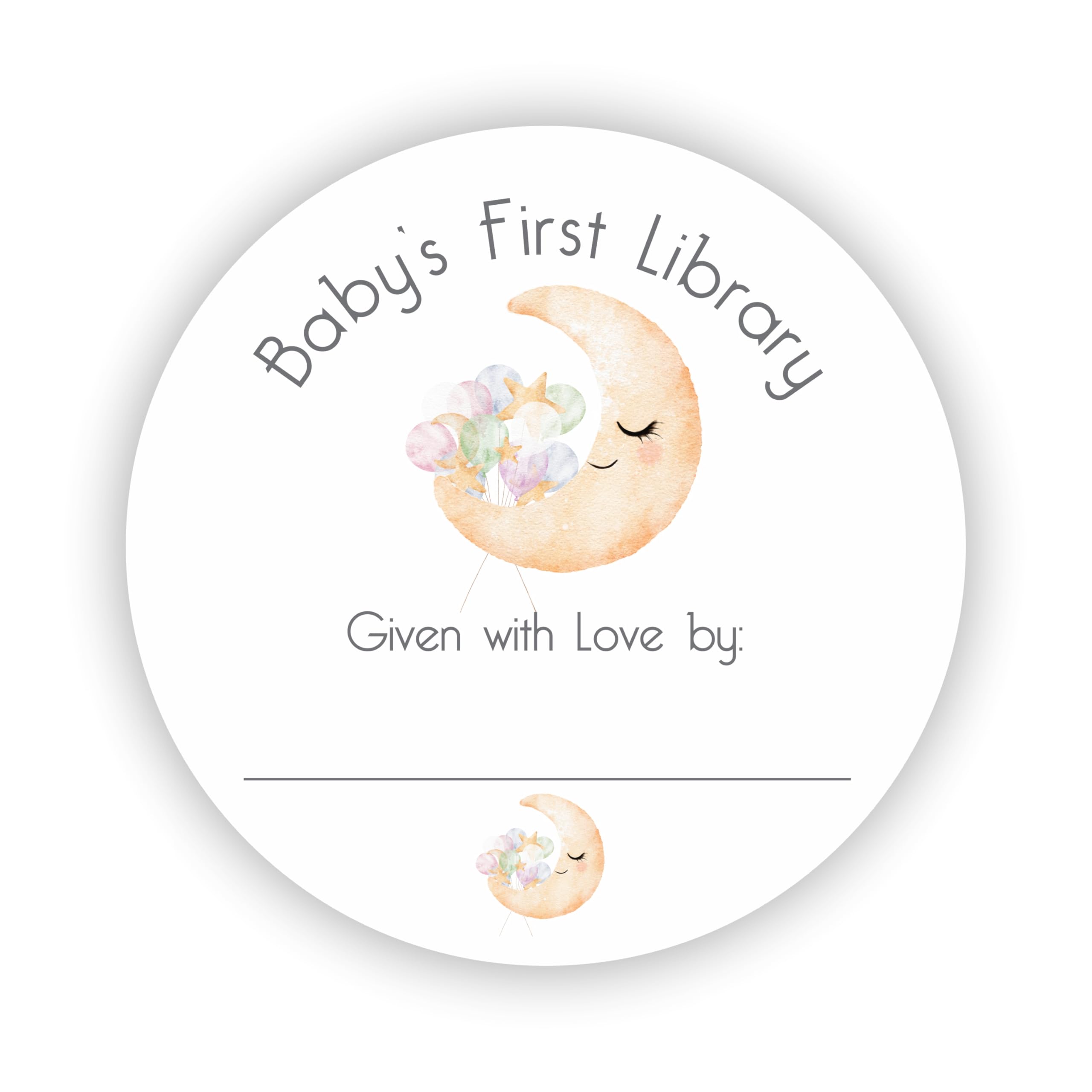 Philly Art & Crafts Baby's First Library Stickers, Bookplate Baby Shower, Sticke