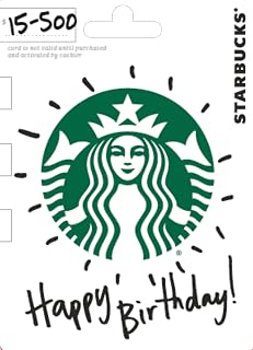 Starbucks Happy Birthday Physical Gift Card - $50