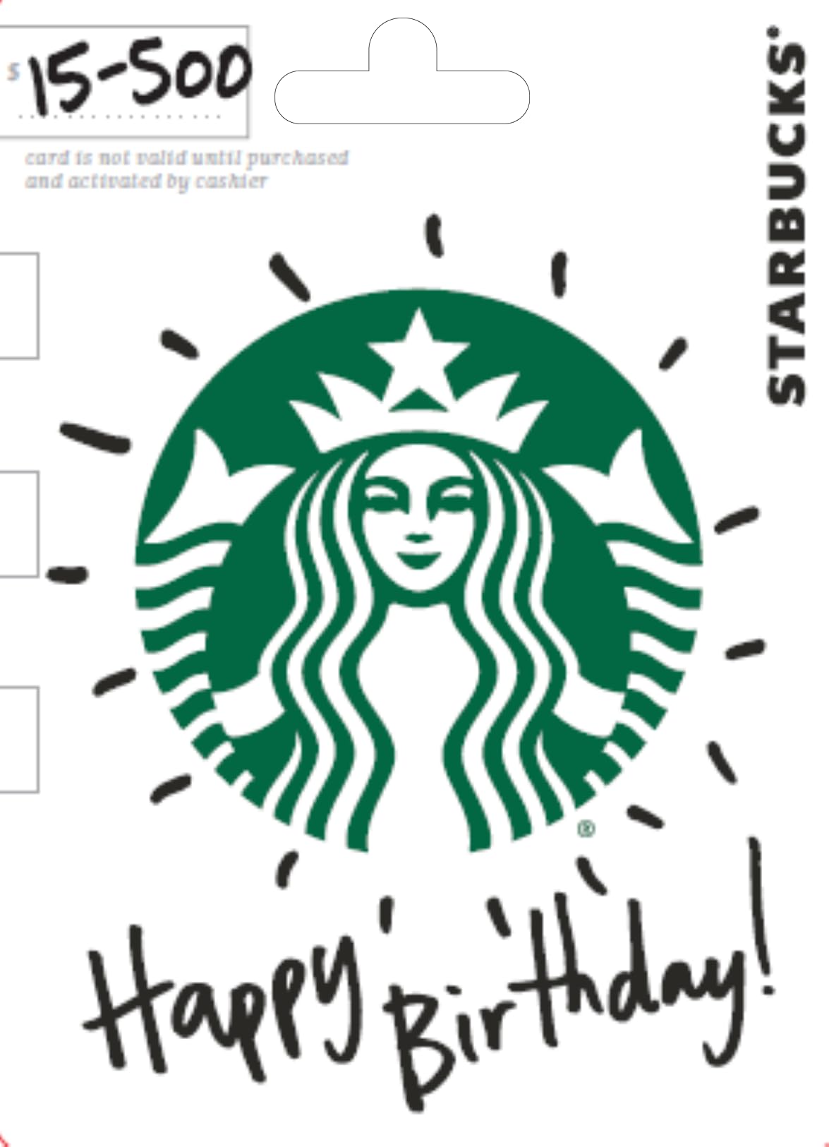 Starbucks Happy Birthday Physical Gift Card - $50