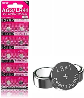 LR41 AG3 392 384 192 SR41SW CX41 L736 Advanced Alkaline Battery, 1.5V Button Batteries for Watch Toys Clock【5-Year Shelf Life】(10 Count)