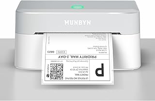 MUNBYN Bluetooth Thermal Label Printer, Wireless 4x6 Shipping Label Printer | Work for Small Business, Compatible with Android, iPhone, Windows, Mac, Chromebook, Print Width 1.57"-4.25"
