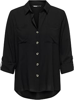 Only ONLY Asmin Wvn Noos T-Shirt L/S Women's Shirt (Pack of 1)
