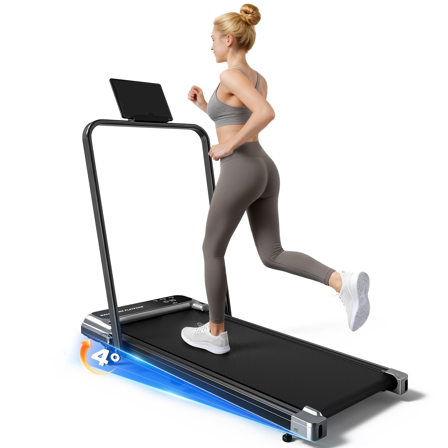Walking Pad Treadmill for Home, Walking Pad with Incline and Handle Bar | Sturdy