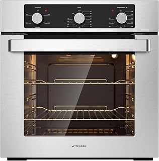 ThermoMate 24" Electric Wall Oven, ETL Certified, 2.8 Cu.ft. Electric Wall Oven with Anti-Mistouch Knobs, Built-in Ovens with 5 Cooking Functions, Stainless Steel