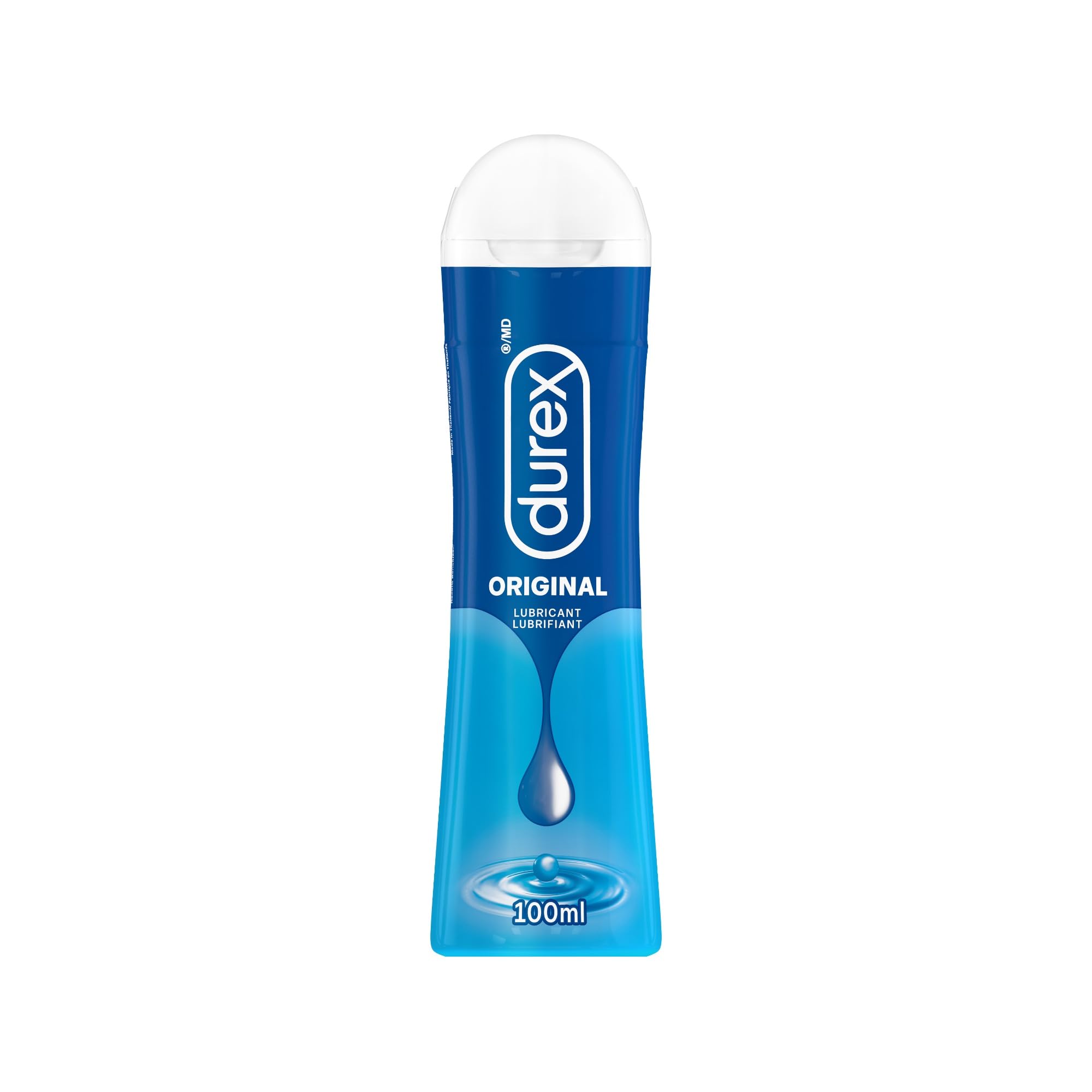 Durex Original Water-Based Personal Lubricant, Smooth & Gentle, 100 mL | Helps E