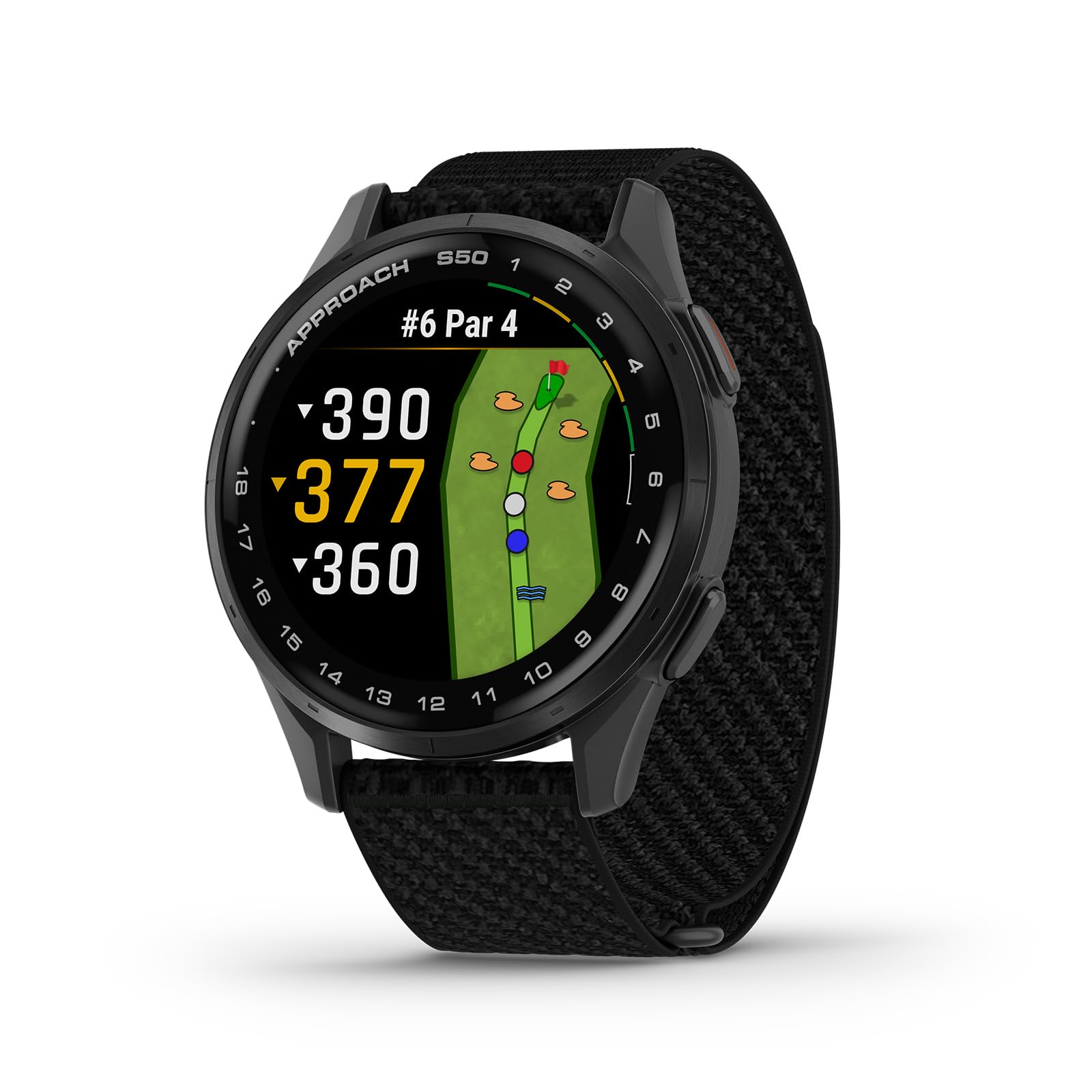 Garmin Approach S50, Advanced Golf GPS Smartwatch, AMOLED Display, On-Course Fea