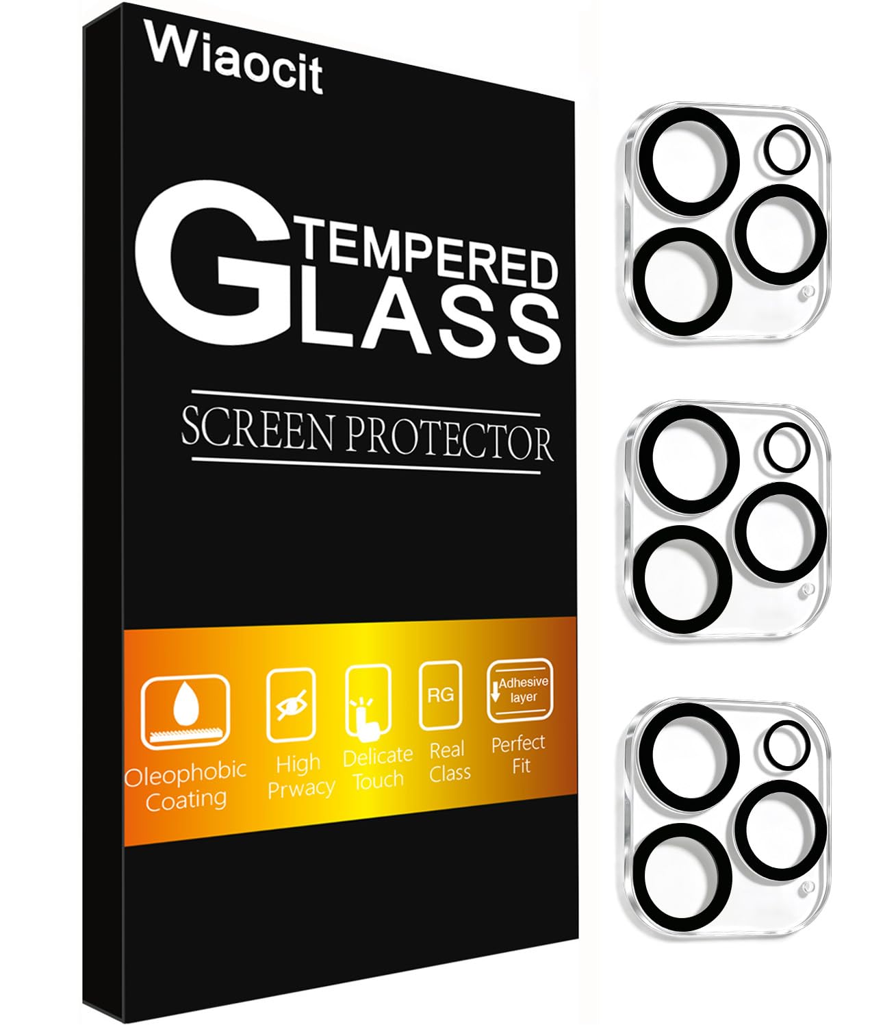 Wiaocit Camera Lens Protector for iPhone 16 Pro/iPhone 16 Pro Max | 3 Pack, 9H T