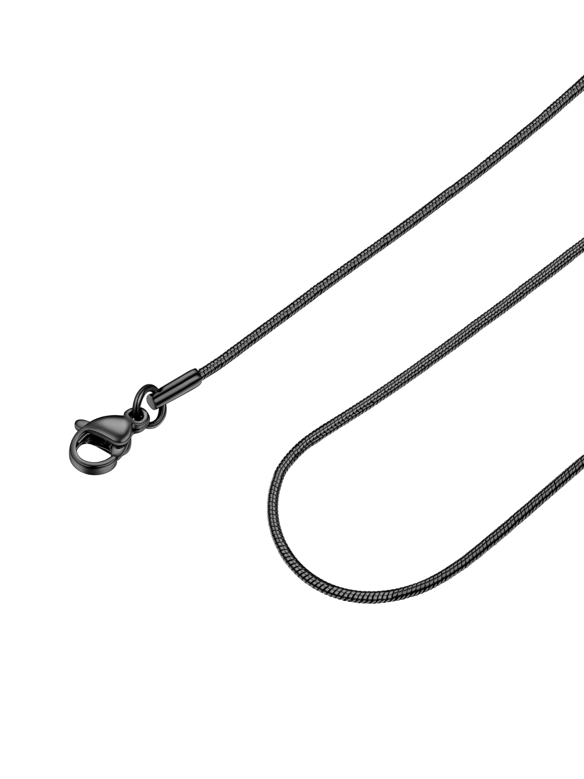FOCALOOK Snake Chain Necklace, 1.2MM Thin Silver Chains for Women, 14K Gold Plat
