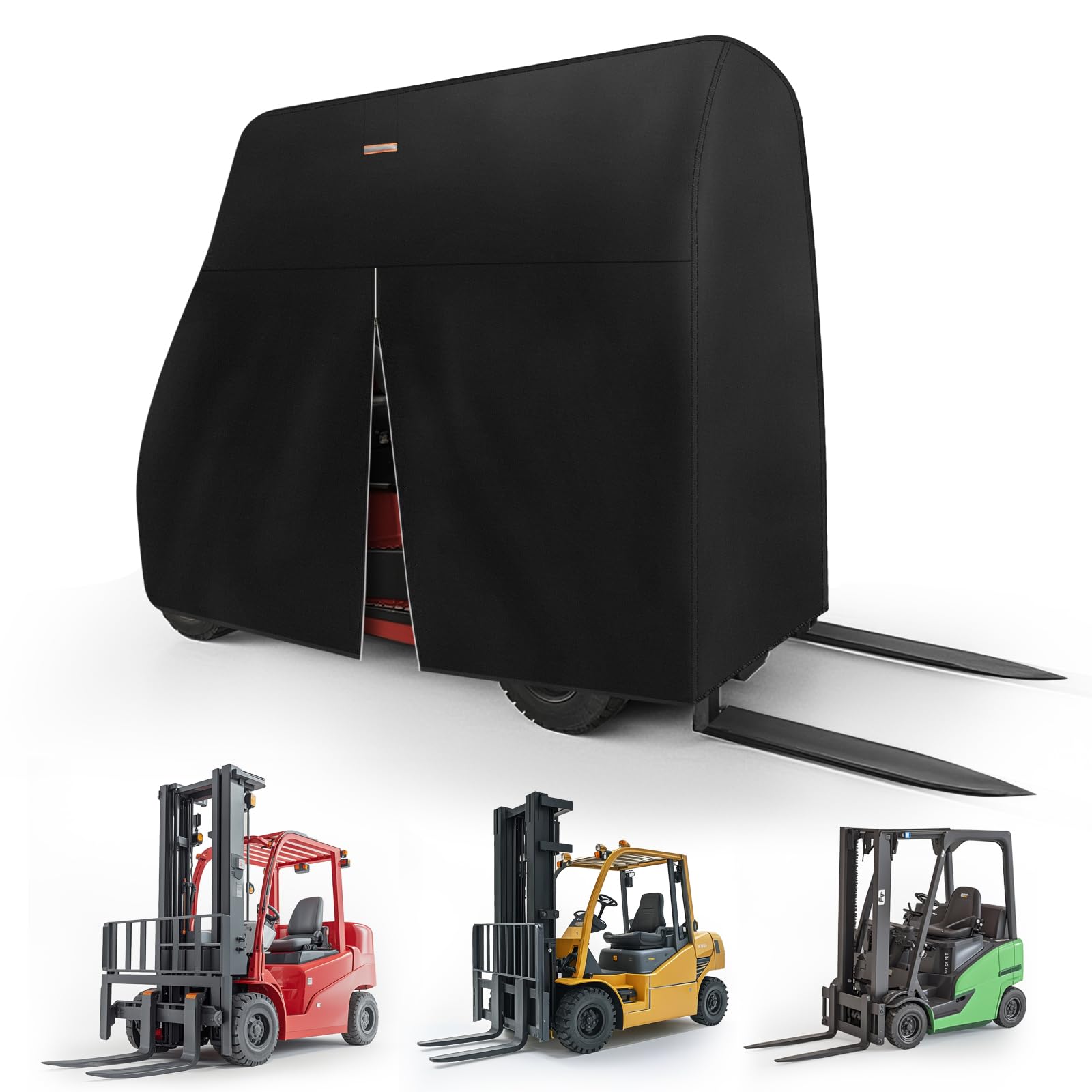 Forklift Cover 600D Fits All Forklifts Up to 8000Lbs All Weather - Waterproof, S