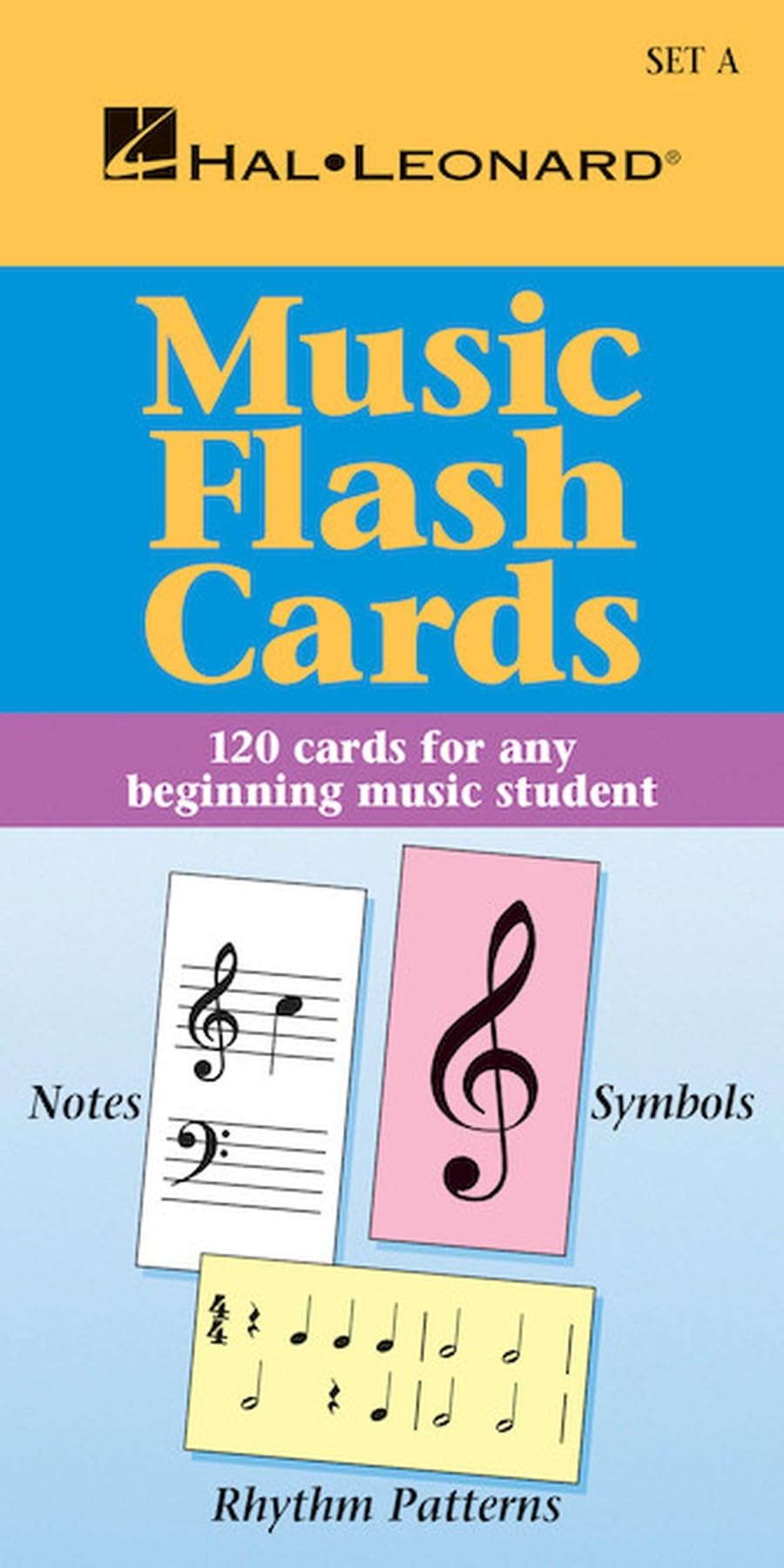 Hal Leonard Music Flash Cards Set A | 120 Color-Coded Piano Flashcards for Begin