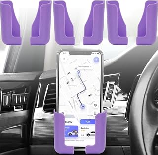 Multifunctional Car Dashboard Mount Bracket Self Adhesive Phone Holder GPS Navigation Rack Stand Car Interior Accessories,Purple 3pcs
