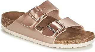 Birkenstock ARIZONA Birko-Flor, Women's Mules Open Toe Sandals, Brown (Electric Metallic Copper Electric Metallic Copper)