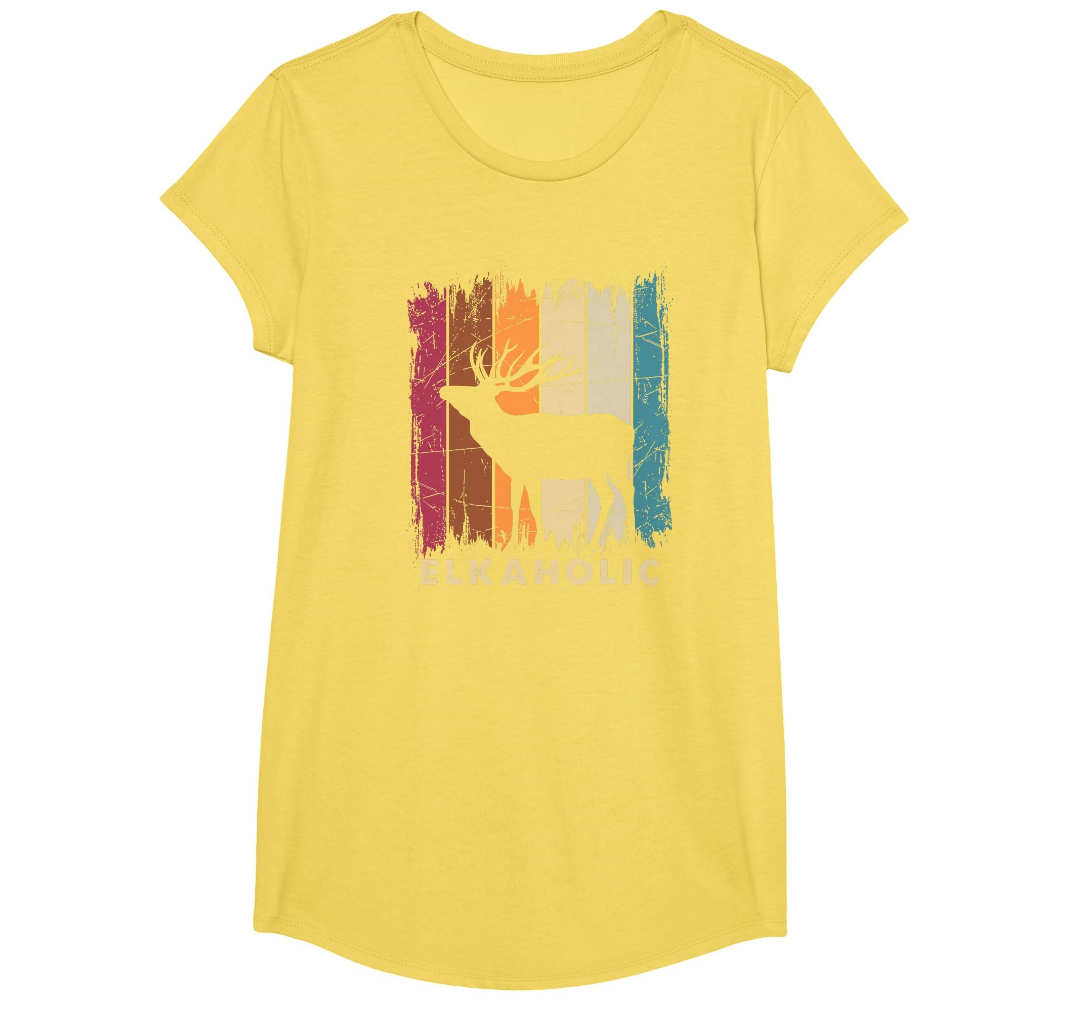 Wildlife Buck Elk Hunting Hunter Deer Silhouette Elkaholic T-Shirt