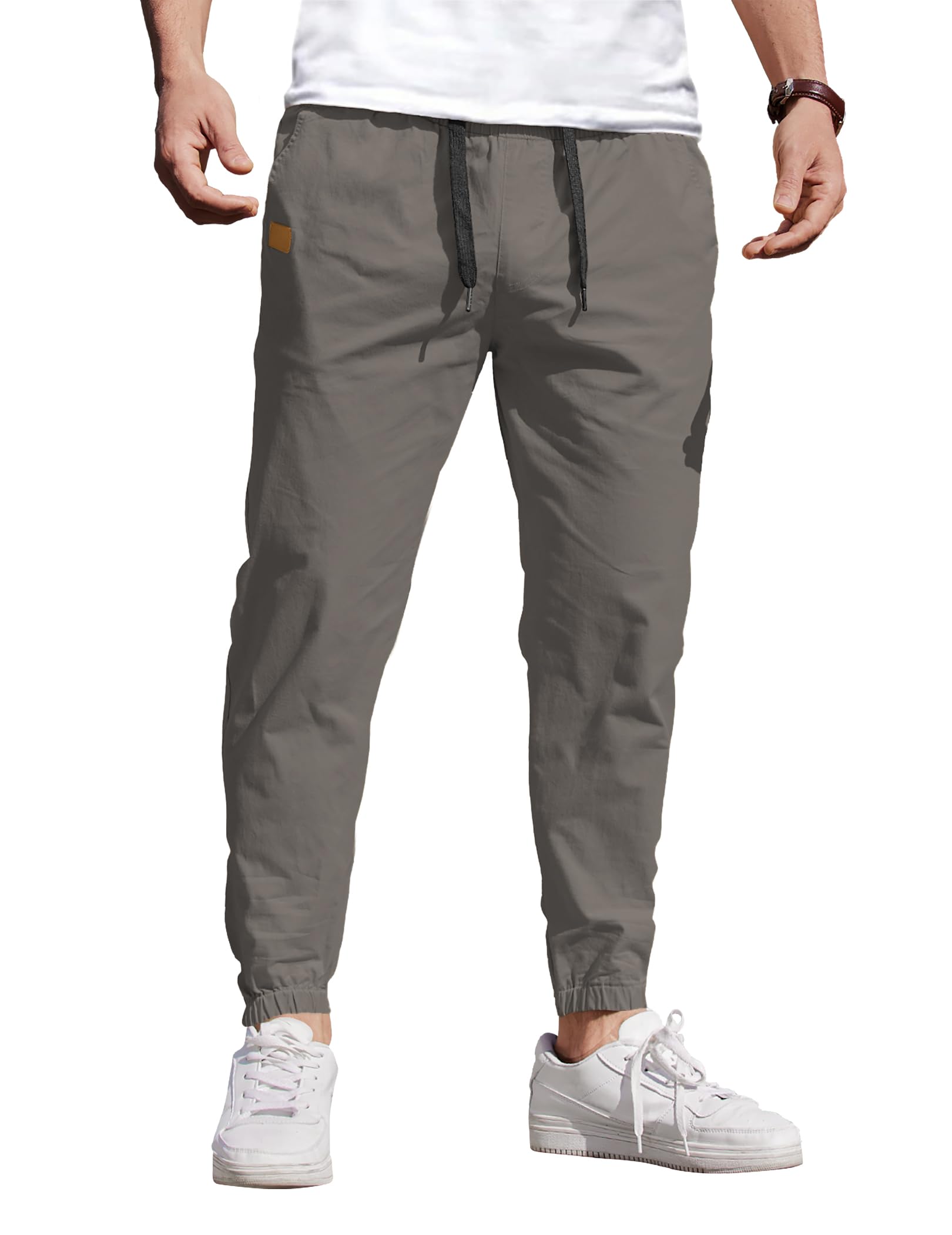 COOFANDY Men's Cargo Pants Sweatpants Elastic Waist with Pockets