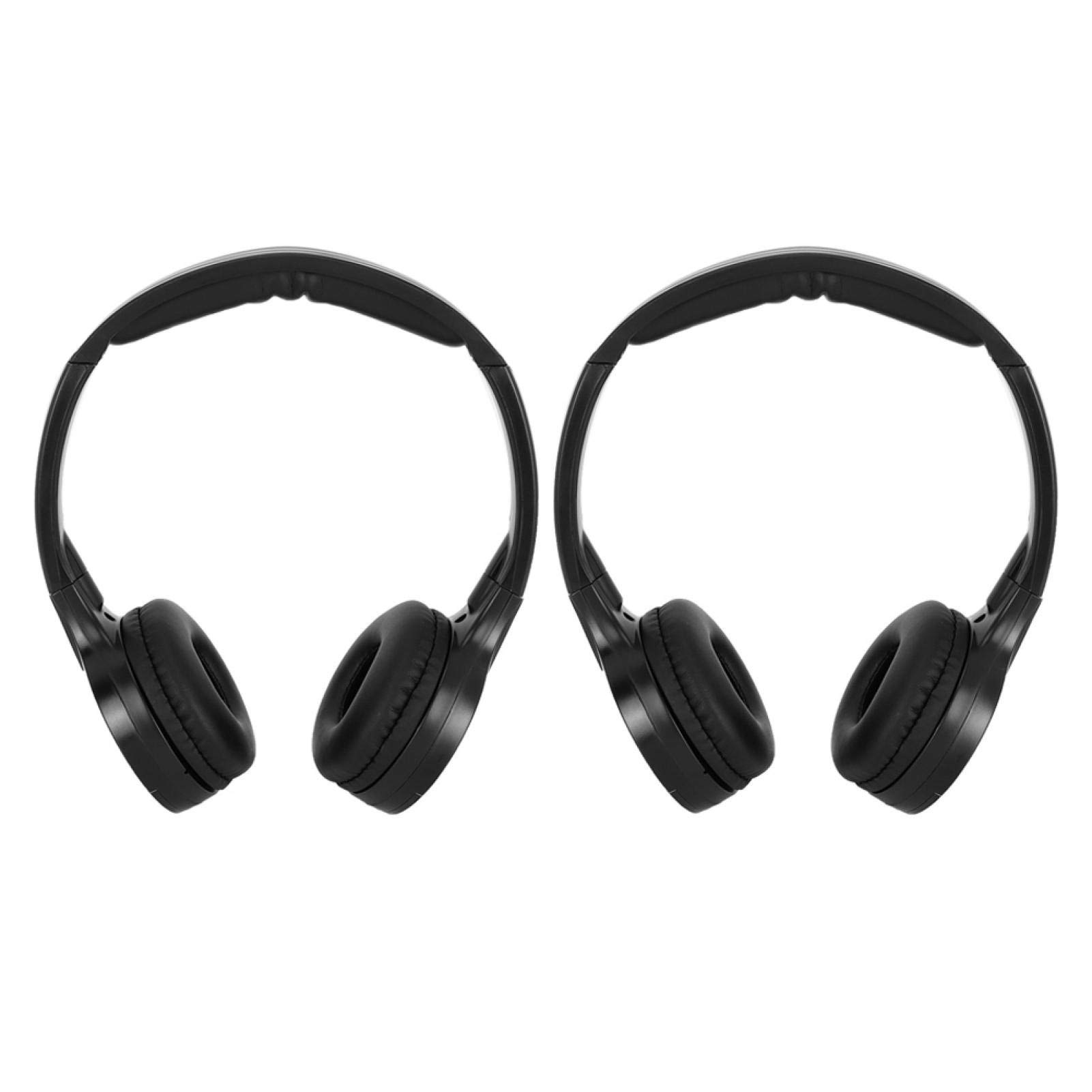 Kuuleyn Car Earphone, 2 Channel Cordless Infrared IR Stereo Audio Headphone Earp