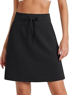 G4Free Smoofit Modal Soft A Line Casual Skirt for Women with 2 Side Pockets