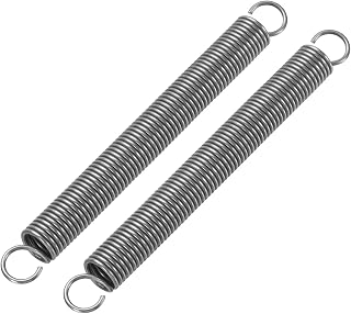 PATIKIL Extension Spring, 2pcs Wire Diameter 0.05", OD 0.4", Free Length 3.9" Spring Steel Dual Hook Tension Springs for Lawn Tractor Home Repairs DIY, Grey