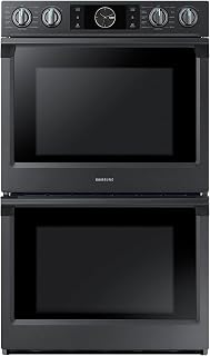SAMSUNG 30" Smart Double Wall Oven w/Flex Duo, Steam Cook, Wi-Fi, Large Oven Capacity, NV51K7770DG/AA, Fingerprint Resistant Stainless Steel, Black