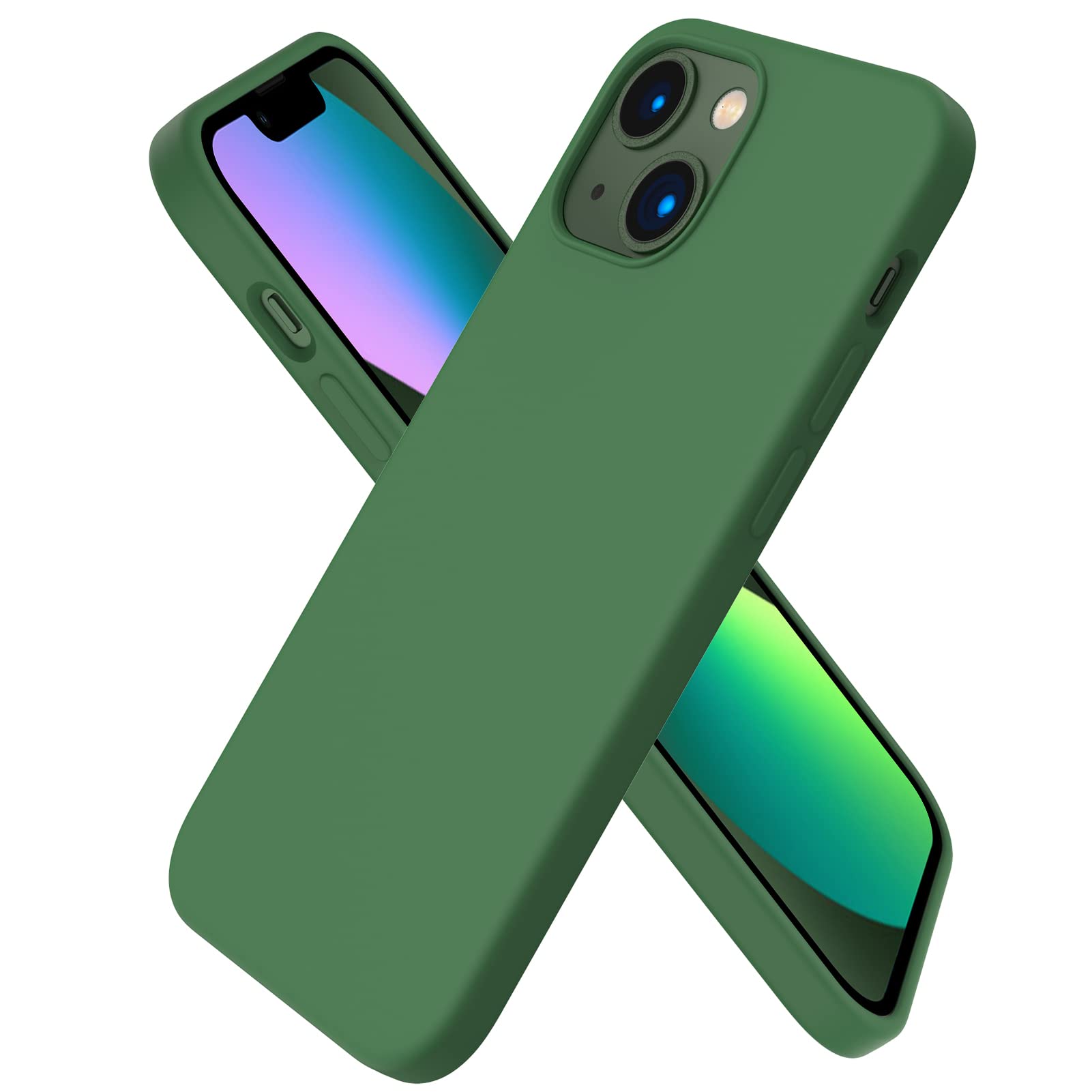 ORNARTO Cover for iPhone 13 mini Silicone, Shockproof, Clover