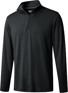M MAELREG Quarter Zip Golf Pullover Men Dry Fit Long Sleeve Performance Wicking Mock Neck 1/4 Zip Pullover Mens Sweatshirt