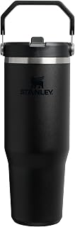 STANLEY IceFlow 2.0 Flip Straw Tumbler, 30 oz, Black 2.0 | Easy Carry Handle | Twist On Lid and Flip Up Straw | Leak Resistant Water Bottle | Insulated Stainless Steel | BPA-Free