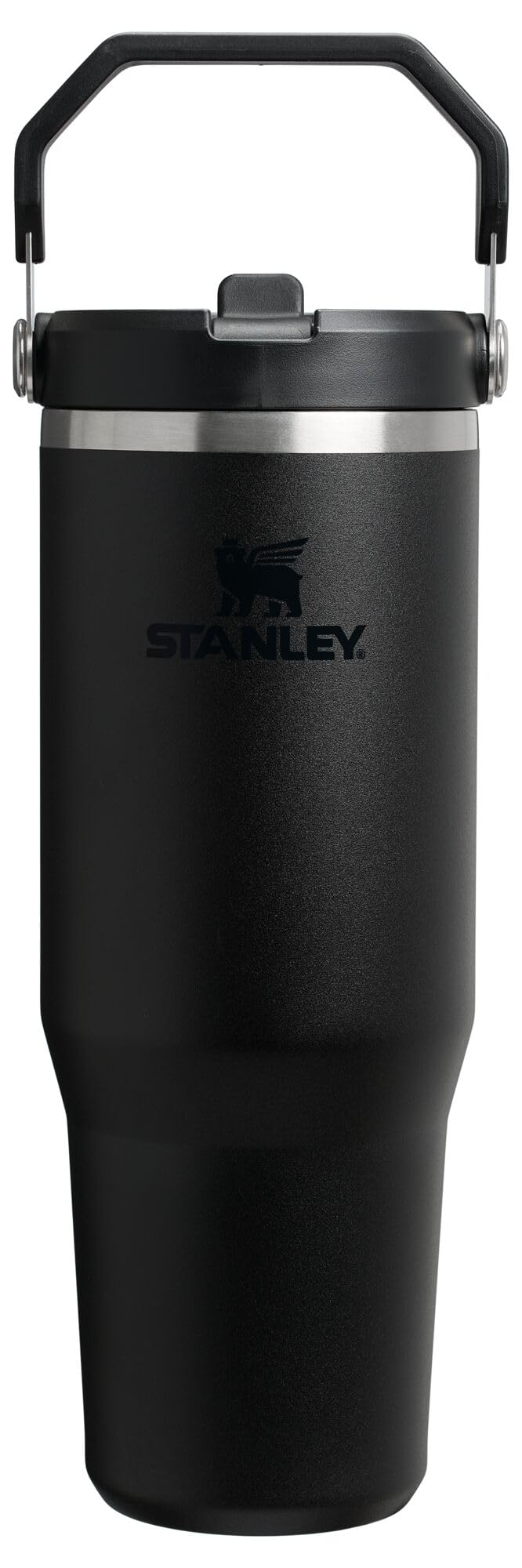 STANLEY IceFlow 2.0 Flip Straw Tumbler, 30 oz, Black 2.0 | Easy Carry Handle | T