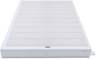 Amazon Basics Smart Box Spring Bed Base, 9-Inch Height Mattress Foundation, Tool-Free Easy Assembly, Strong Support, Queen, 79"L x 59.5"W x 9"H, White