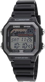 Casio WS1600H Series | Men’s Watch | Sports Design | Stopwatch | Countdown Timer | LED Light with Afterglow | 100M WR | Daily Alarm | Auto Calendar | World Time | 10 Year Battery
