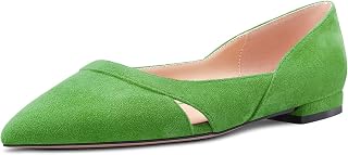Castamere Women's Low Heel Heel Pointed Toe Slip-On Pumps Wedding Classic 1 CM Heels