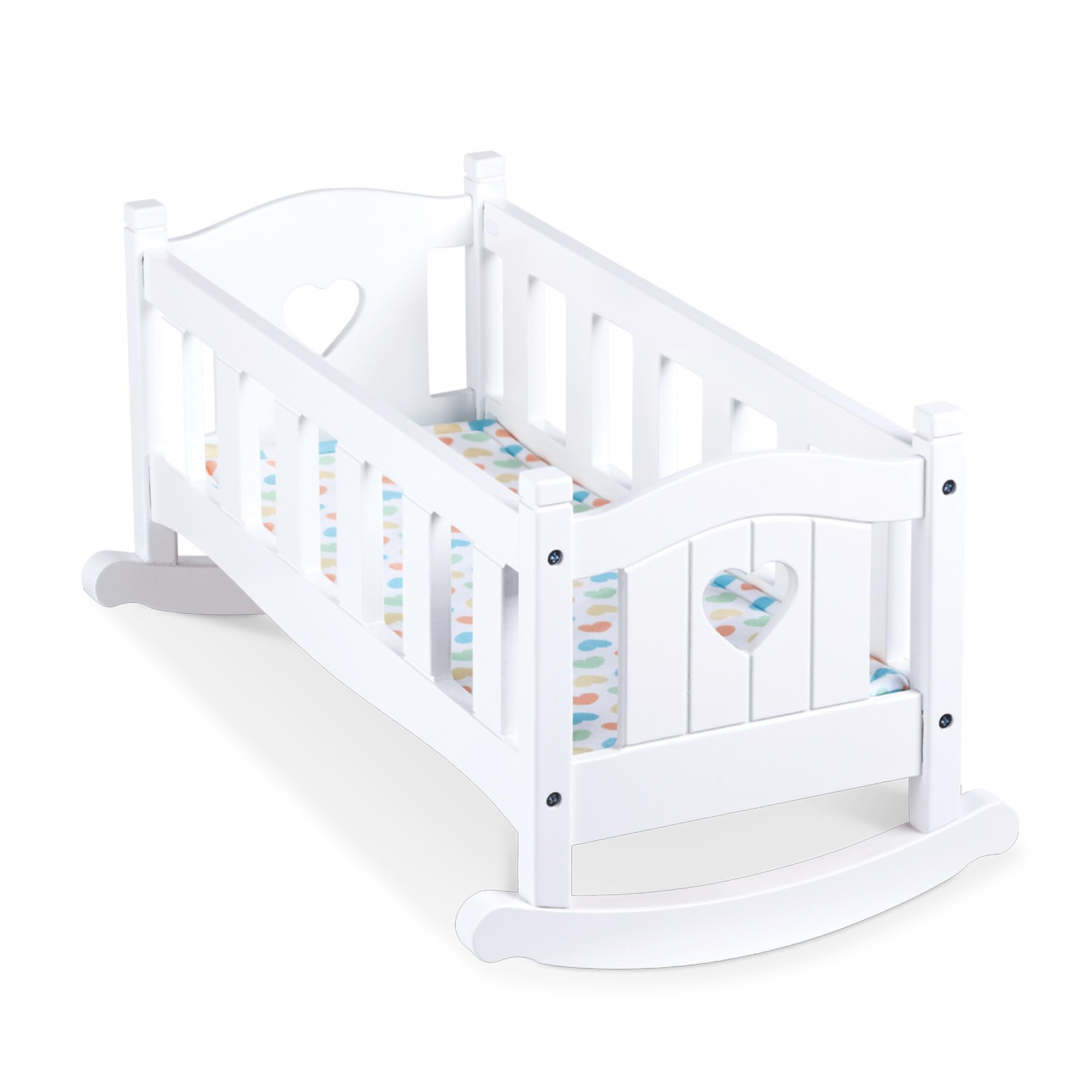 Melissa & Doug Wooden Play Cradle for Dolls and Stuffed Animals | 2 Pieces, Rock
