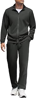 COOFANDY Men's Casual 2 Piece Tracksuit with Full Zip