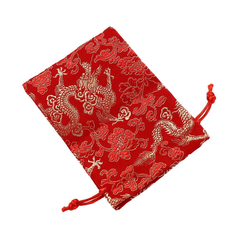 Pouch Favour Tie Jewelry Packaging Bag Embroidered Drawstring Gift Party Satin(C
