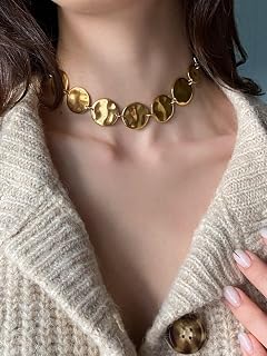 Chunky Gold Chain Necklace for Women Thick Link Statement Jewelry Adjustable Fashion Choker Accessory
