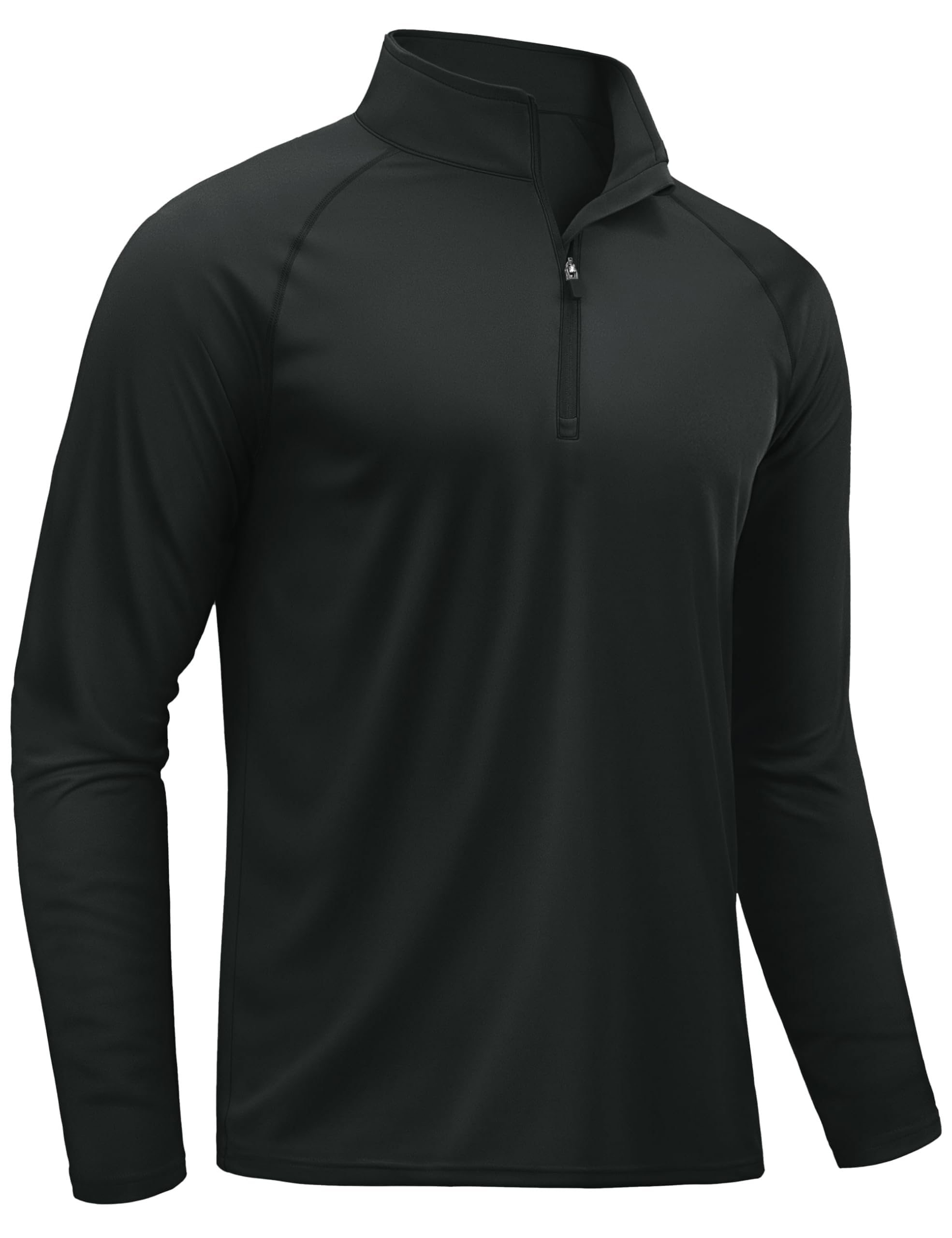 TACVASEN Mens Long Sleeve T Shirt UPF 50+ Rash Guard 1/4 Zip Running Tops | Sun 