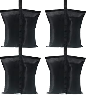 ABCCANOPY Canopy Weights 120 LBS Tent Sand Bags,4-Pack Black(No Sand)