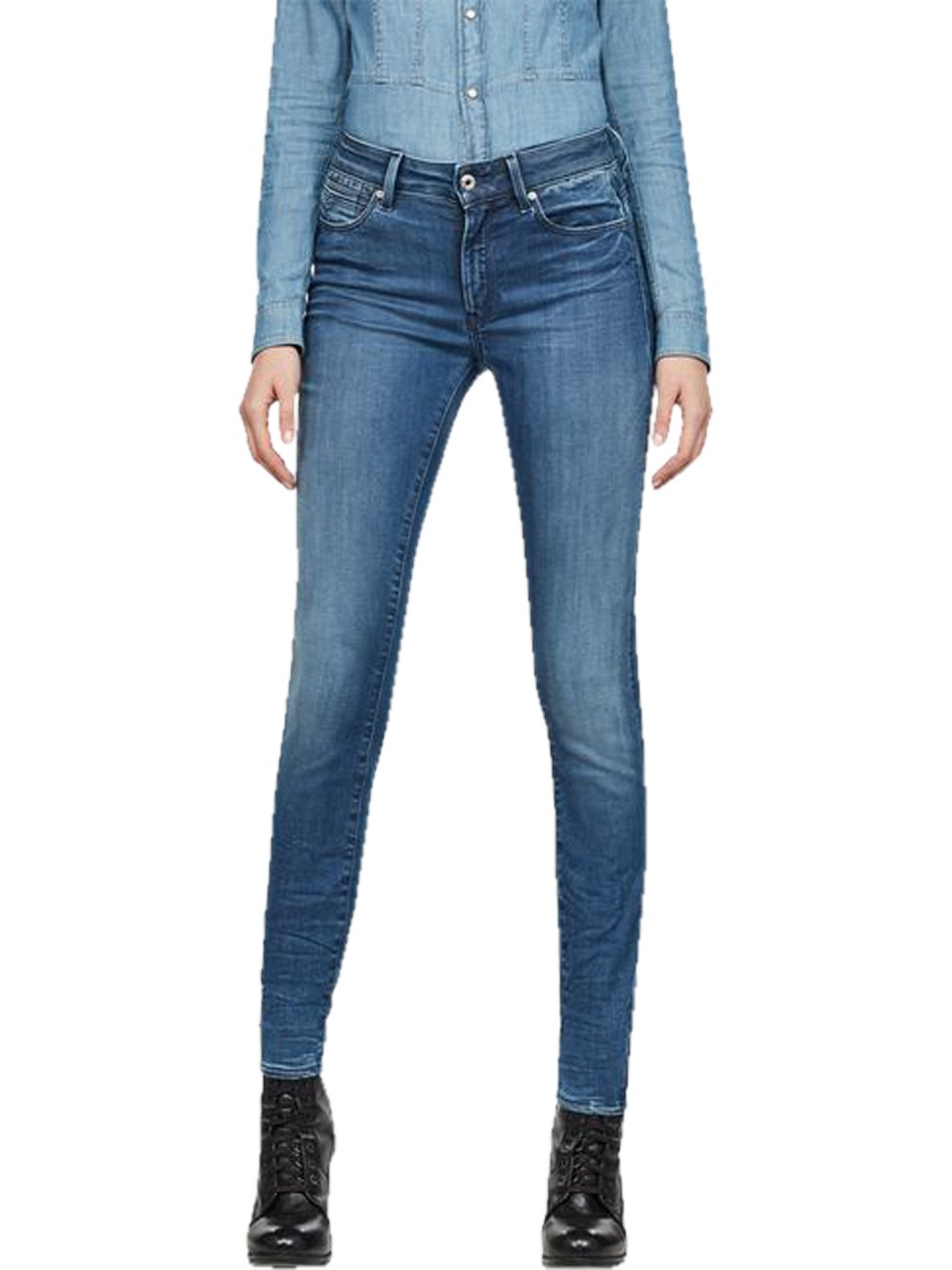 G-STAR RAW Jean Lynn Mid Super Skinny - Jeans - Superskinny - Femme