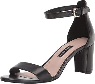 NINE WEST Womens Pruce Leather Heeled Sandal
