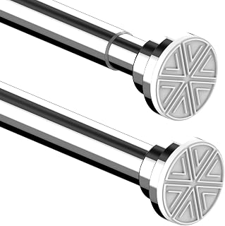 1 x Shower Rail No Drilling Stainless Steel Shower Curtain Rail Extendable Clamp Rod for Shower, Bathtub, Bathroom 85-160 cm
