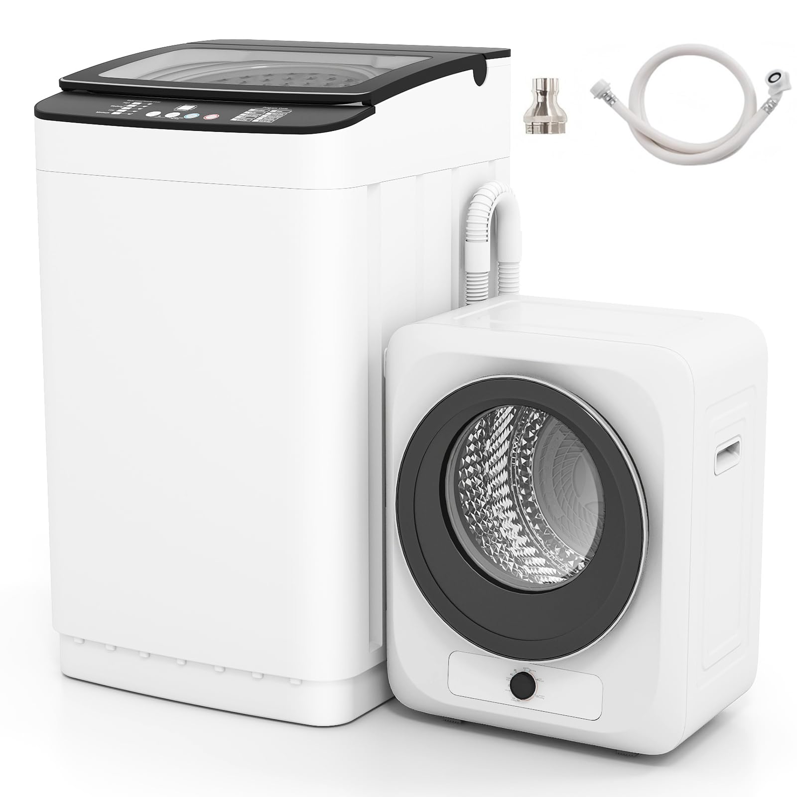 VCJ Portable Washing Machine and Dryer Set, 28lbs Fully Automatic Washer and 10l