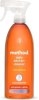 Method Daily Kitchen Cleaner Spray, Clementine, Cuts Grease, 828ml