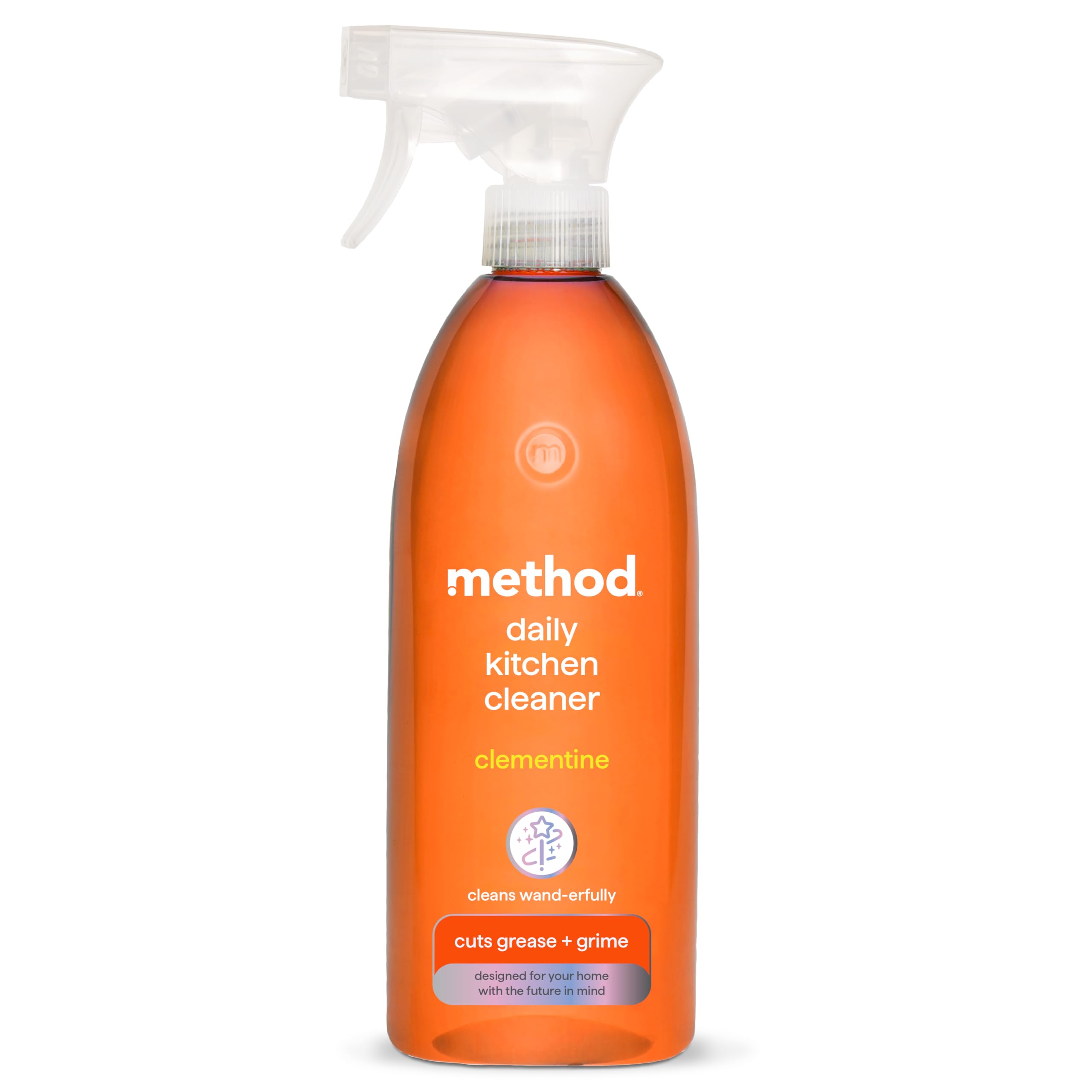 Method Daily Kitchen Cleaner Spray, Clementine, Cuts Grease, 828ml