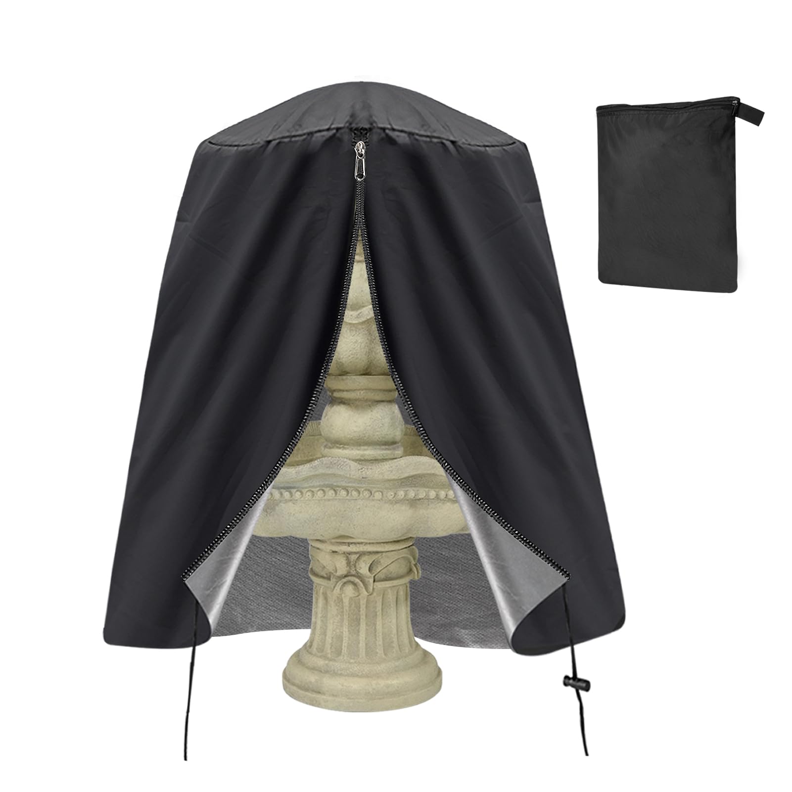 Apipi 40"D x 50"H Weatherproof Fountain Cover with Zipper & Drawstring | 420D Ox